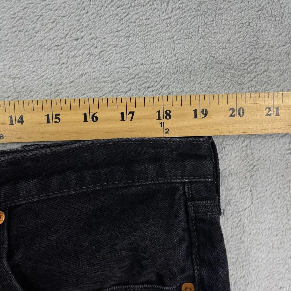 Levi's 501 Original‎ Fit Jeans Mens 38x30 Black Denim Cotton High-Rise Straight